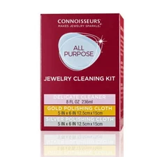 CONNOISSEURS All-Purpose Jewelry Cleaning Kit Tarnish Cleaner W/ Polishing Cloth