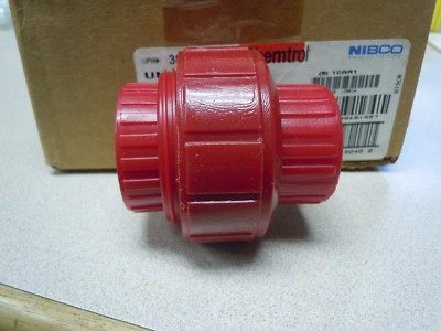 Nibco 3/4'' Red Kynar PVDF Union, 3898-007 chemtrol