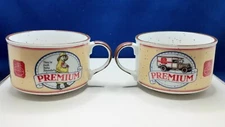 Premium Saltine Crackers 1991 Nabisco,Inc. Set Of 2 Handled Soup Mugs 