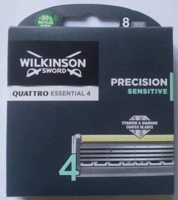 Wilkinson Sword Quattro Titanium Sensitive Cartridge Razor Blades | Genuine