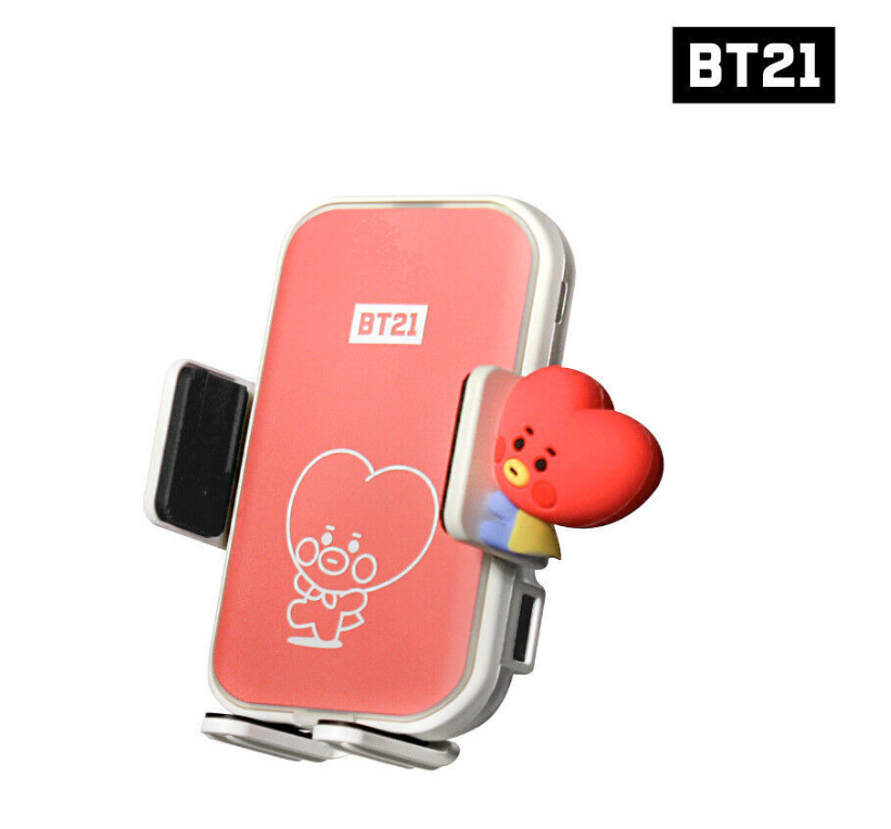 BTS baby bt21 TATA wireless car fast charging cell phone holder