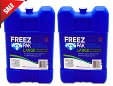 Freez Large Reusable Ice Pack Cool Box Bag Freezer Block Travel Picnic 2 Packs