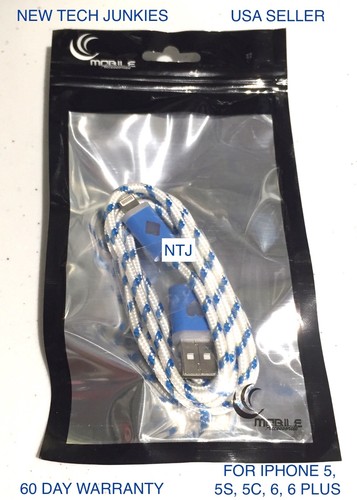NTJ FLASH BRAIDED LED light-up power charger cable for iPhone 7 6 5 4s micro USB - Picture 15 of 36