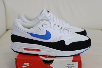 Nike Air Max 1 White/Photo Blue-Total Orange size 12 AH8145 112