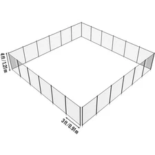 VEVOR Pool Fence, 4 x 72 FT Pool Fences for Inground Pools, Removable Child Safe
