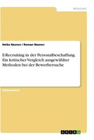 E-Recruiting In Der Personalbeschaffung. Ein Kritischer Vergleich AusgewäHl
