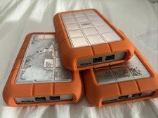 (3) Lacie Rugged 500GB Hard Drive All Working Condition Firewire & USB RUWWU3B