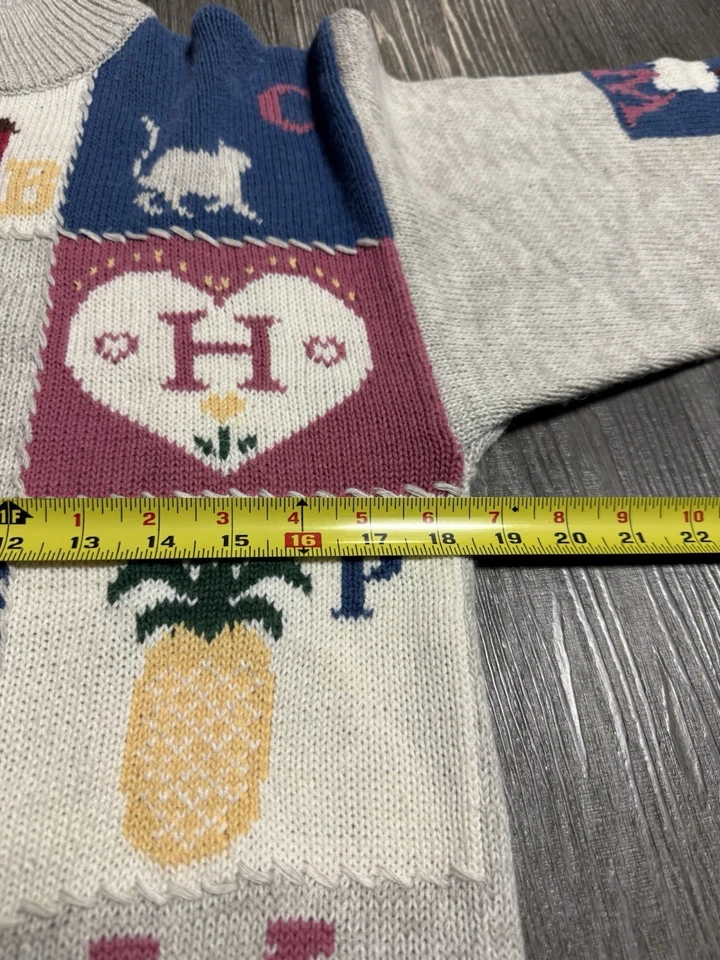 Vintage Woolrich Sweater Size M  Cream Country High Crew Neck Sweater Patches - Image 4 of 4