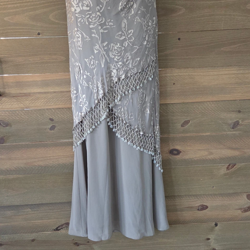 Alex Evenings Mantón con Cuentas Conjunto de 2 Piezas Maxi Vestido Cuello en V Formal Vestido de Noche Talla 14 Foto 4 de 4