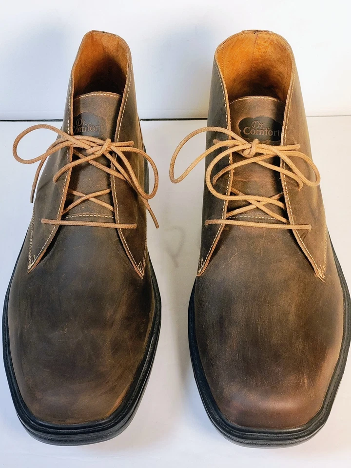 Dr. Botas Chukka Confort Para Hombre Talla 12EE Ruk Zapato Cuero Marrón Informal Ortopédicas Foto 2 de 4