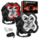 NOVSIGHT HALO SE Series 6'' LED Pod Light Spot Flood Beam Offroad SUV Truck Lamp