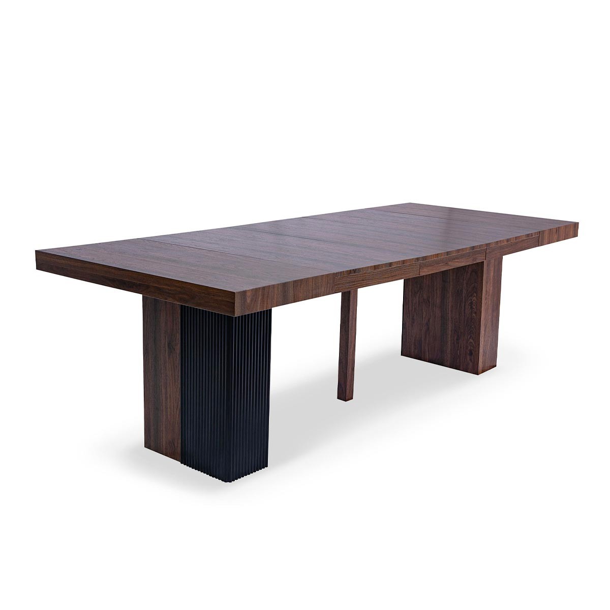Table extensible effet bois marron Trendy de 90 à 240 cm pour salle à manger