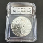 1987 Vault Hoard American Silver Eagle ICG MS70 Initial Pro Signed Austin Hutto