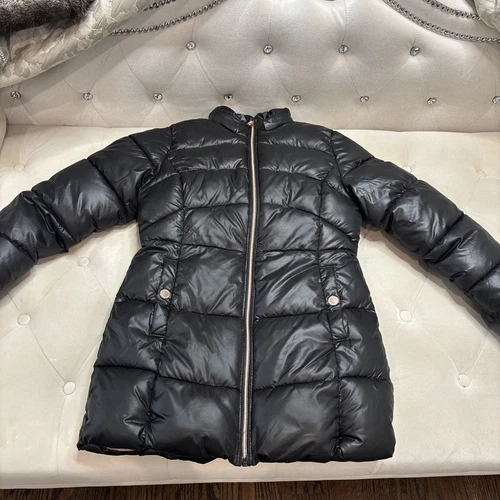 Cappotto pelliccia sintetica imbottito poliestere nero imbottito Michael Kors bambina 14