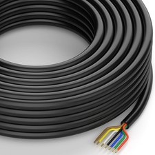 50ft Heavy Duty 7way Rv Trailer Wiring Harness Insulated Cable 141210awg