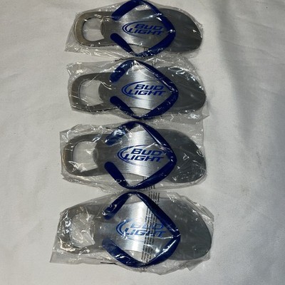 Bud Light Flip Flop Flat Bottle Opener New Never Used 4 available, selling set