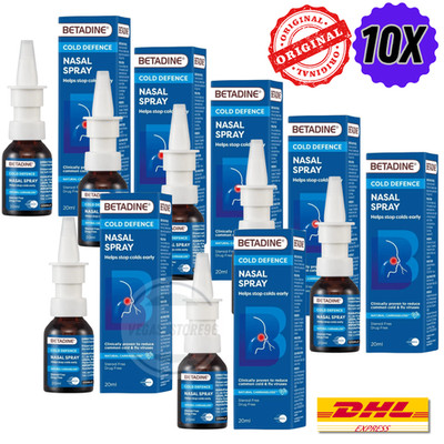 BETADINE Adult Cold Defence Nasal Spray 20ml Help Adults Stop Colds Early (10X)