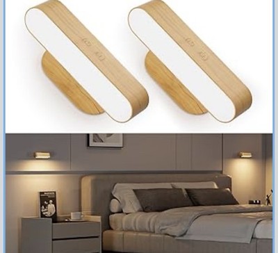 Hensam Battery Operated Wall Sconces, Wireless LED Wall Sconce Set of Two