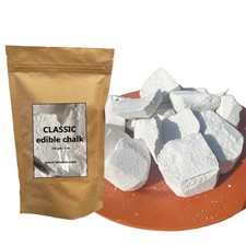 Classic Natural Edible Chalk Organic Crunchy White Chalk Chunks for Eating, ...