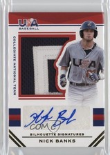 2017 Panini USA Baseball Stars & Stripes Jersey Prime 4/7 Nick Banks Auto 0i76