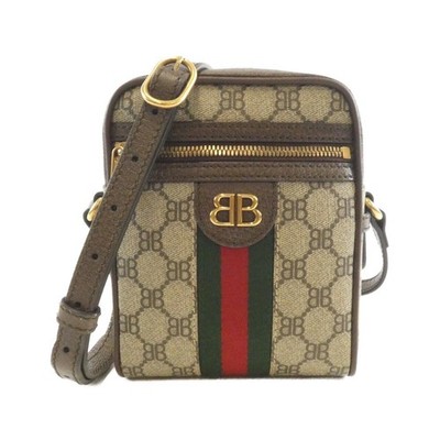 Authentic Balenciaga x Gucci Hacker Shoulder Zip Bag 680129 2103U Shoulder B...