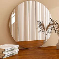 Large Self-Adhesive Mirror Frameless Unframed Bathroom Bedroom Wall Round 40cm