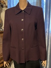 Rafaella Women's Blazer Jacket Long Sleeve 100 Pure New Wool Buttons Size 10