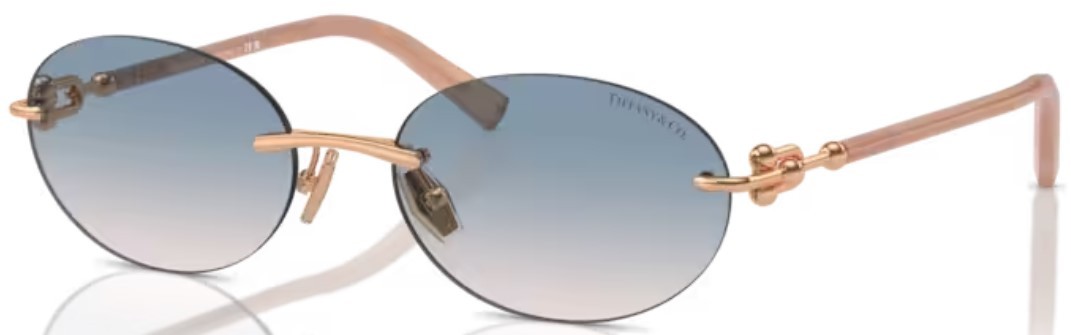 Солнцезащитные очки женские Tiffany - Co TF3104D 621716 Розовое золотоКоричневый градиент 56 мм 57490₽