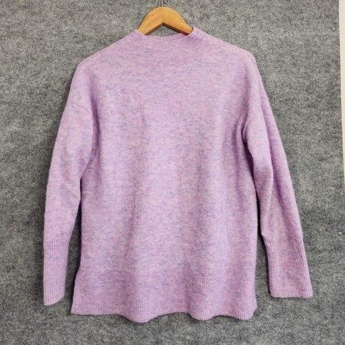 Witchery Jumper Womens Size XS Purple Wool Mohair Soft Fleece Pullover - Picture 4 of 10