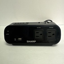 Sharp SPC137 Alarm Clock 2X Power Outlets/Rapid Charge 2 AMP USB Port