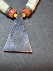 Navajo 8.5" Dark Coral Triangle Pendant Vintage Native Necklace — photo 6