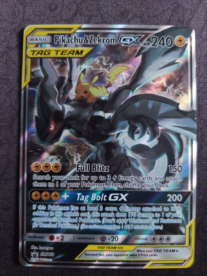 Pikachu and Zekrom GX Tag Team SM168 - Image 2 of 4