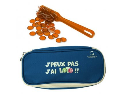 Kit Accessoire Loto 3 En 1 Trousse + Baton Ramasse Jetons Magnetique