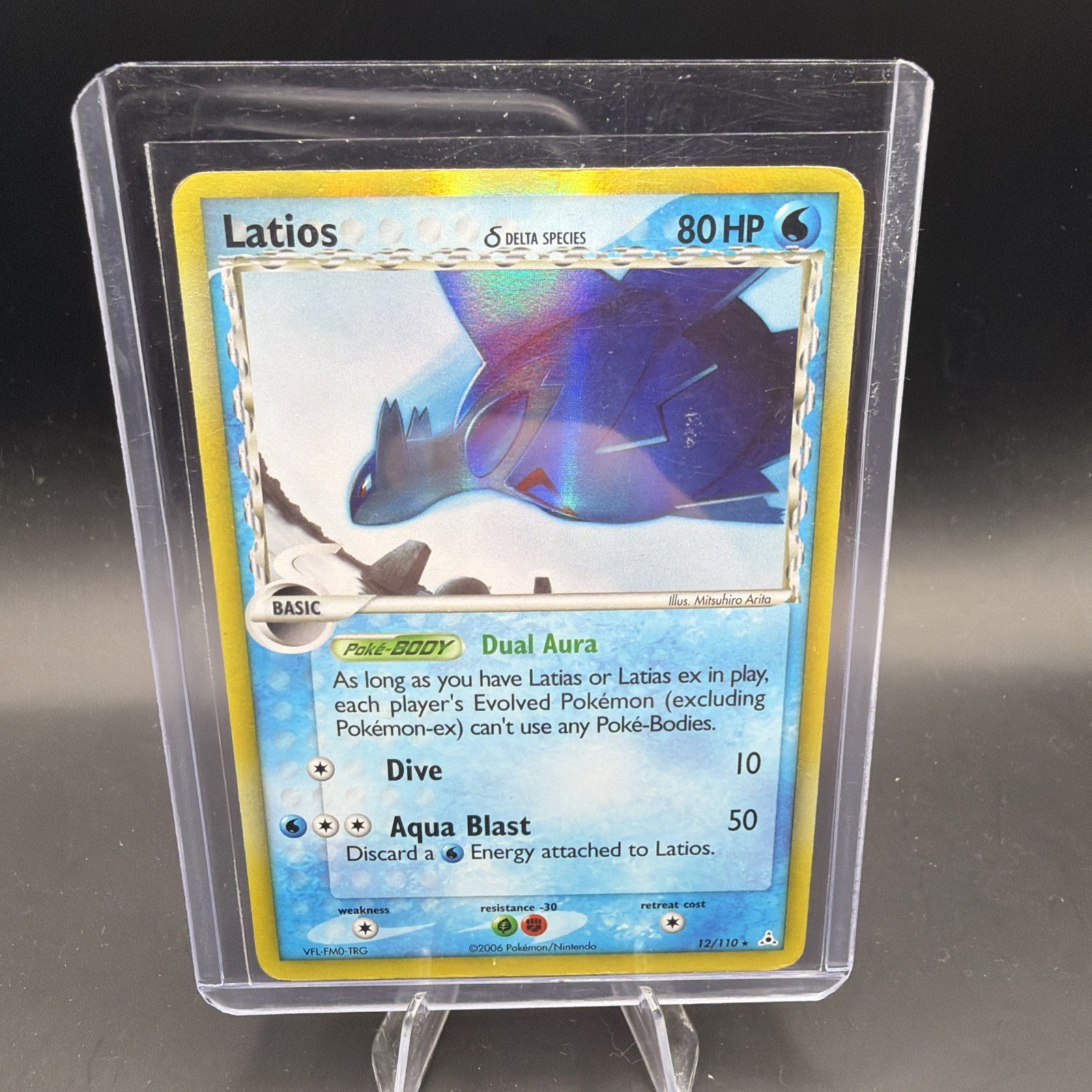 2006 Pokémon Latios Delta Species EX Holon Phantoms Holo Rare 12/110 Card -MP+
