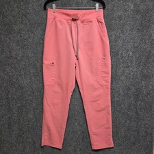 FIGS Yola High Rise Slim Scrub Pants Womens Medium Quartz Pink Cargo Limited Ed