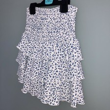 BNWT  Zara Ruffled Skirt Blue Ditsy Print Sz 12/13 Current RRP £17