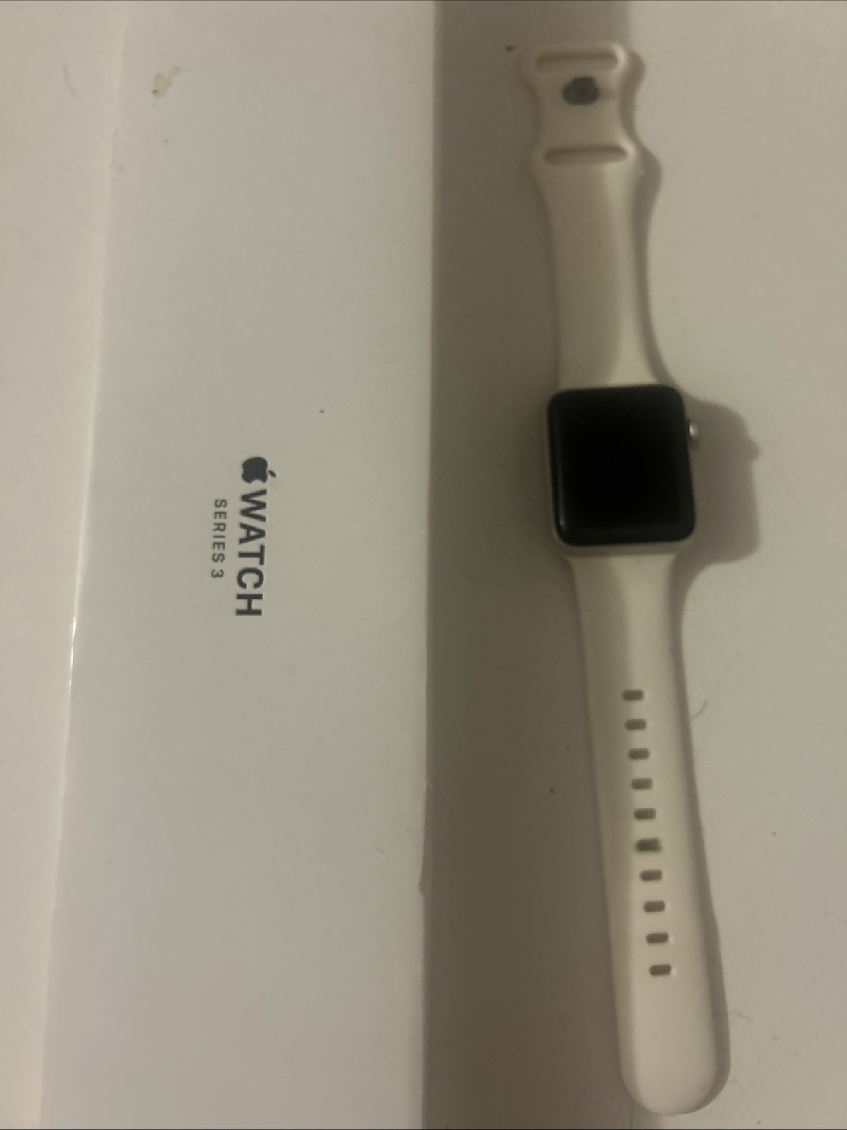 Apple Watch Series 3 GPS 38mm Aluminum Case Silver Sport Wristband White