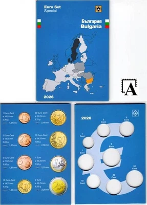 NEU: Leuchtturm Münzkarte Bulgarien Klappkarte für Euro Kursmünzensatz KMS