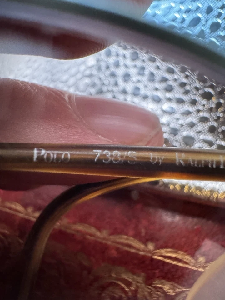 Gafas de sol redondas vintage Polo Ralph Lauren hechas en Italia 135 mm 738/S bronce Foto 3 de 4