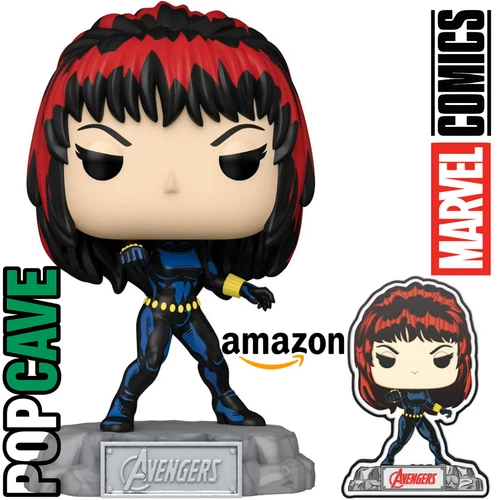 Funko *Vaulted MARVEL: BLACK WIDOW (w/Enamel Pin) Amazon Exclusive FREE SHIPPING