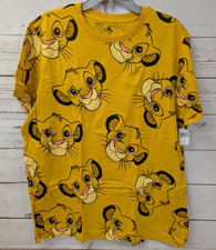Disney Parks All Over Print The Lion King Simba Shirt Adult Size Large L NWT New