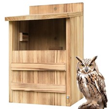 Owl House for Outdoors,Screech Nesting Box, Saw Whet Owl Box Big Bird House