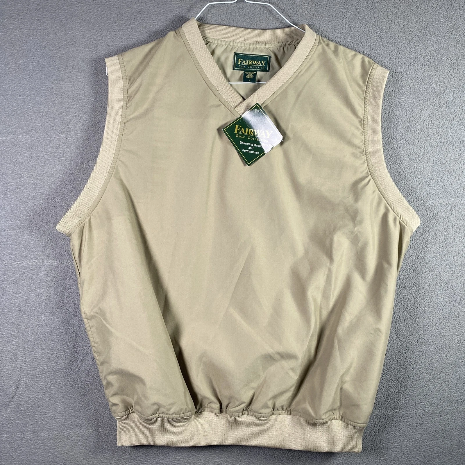 Fairway Golf Collection Vest Mens Large Microfiber Pullover Windproof Lightweigh