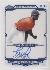 2019 Leaf Trinity Clear Auto Blue 35/45 Enoli Paredes #CA-EP1 Auto 0ko