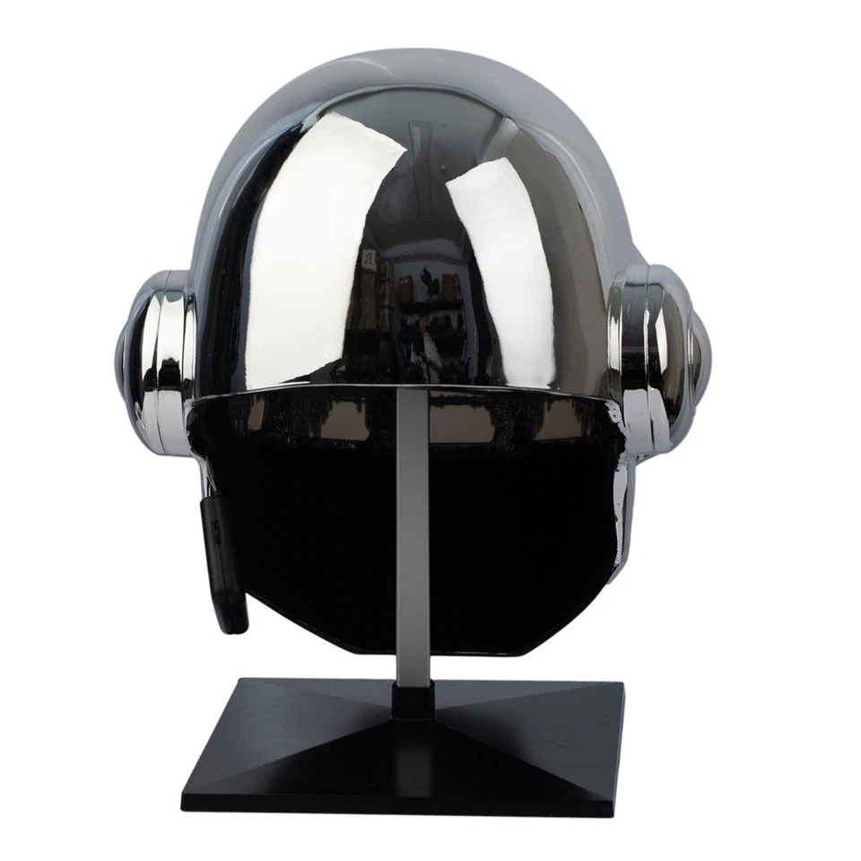 Xcoser Daft Punk Thomas Bangalter Helmet Cosplay Silver Plated with EL Lights - Image 3 of 4