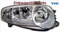 TYC 20-0122-35-2 Hauptscheinwerfer Links Scheinwerfer Frontscheinwerfer