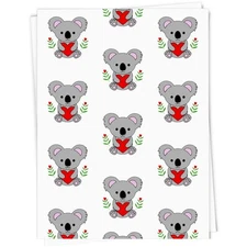 'Koala Holding Heart' Gift Wrap / Wrapping Paper / Gift Tags (GI028438)