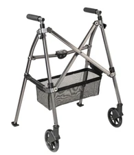 NEW Wonder Walker Plus SHORT 4320 BW, 2-Wheel Lightweight Folding Walker, Black