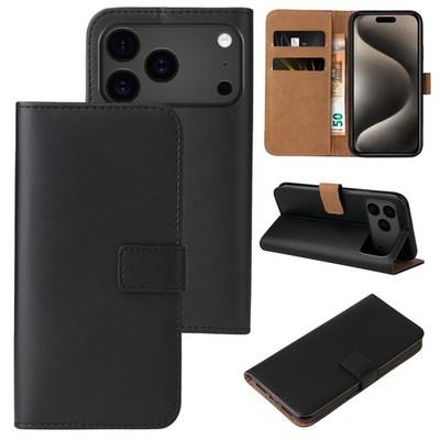 Handy Hülle für Apple iPhone 17 Pro Max Klapphülle Cover Fliphülle Schwarz Top