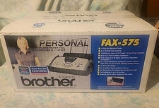 NOS Brother FAX-575 Personal Fax Machine with Phone & Copier New in Box